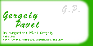 gergely pavel business card